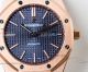 Perfect Replica Audemars Piguet Royal Oak Rose Gold Blue Dial Rubber Strap Watch 41mm (4)_th.jpg